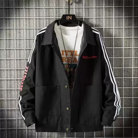 外套男士2023春秋季新款韩版潮流上衣服休闲百搭牛仔工装夹克男装商品大图