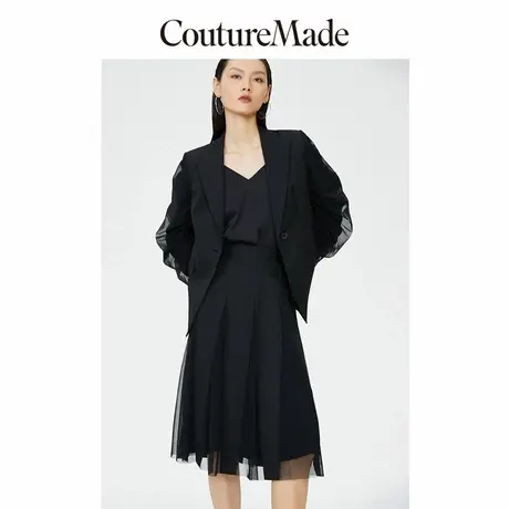 CoutureMade奥莱西装外套女秋冬清仓气质网纱袖上衣for veromoda图片