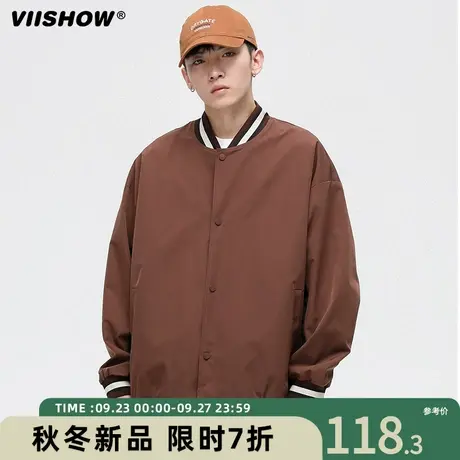VIISHOW男士外套秋季潮牌棒球运动衣服2023新款夹克青少年男上衣商品大图