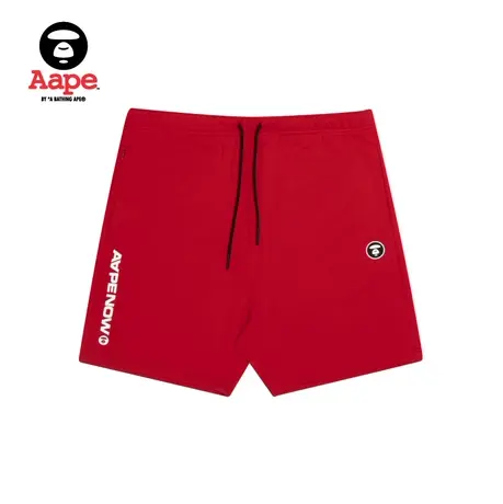 Aape男装春夏猿颜徽章字母印花松紧抽绳休闲短裤6673XXE图片