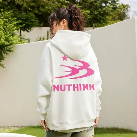 Nuthink国潮重磅420g带帽卫衣男潮牌ins宽松男女同款大码外套冬季商品大图