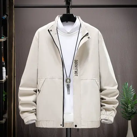 青年夹克男春秋装立领上衣休闲外套韩版男装秋季外穿秋衣帅气卫衣商品大图