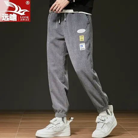 男士休闲裤束脚2022新款潮流卫裤秋冬运动长裤宽松直筒裤子男款商品大图