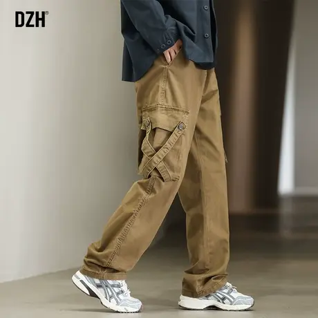 男士伐木工装裤男款秋季美式高街阔腿裤子2024新款宽松直筒休闲裤商品大图
