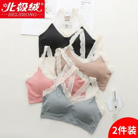 内衣女小熊蕾丝聚拢小背心式抹胸裹胸美背学生网红爆款吊带文胸商品大图