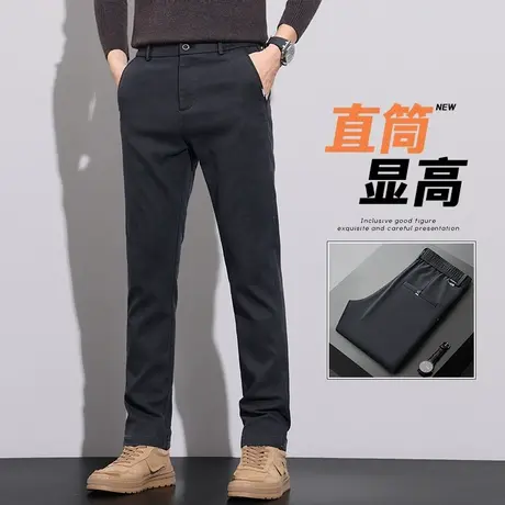 黑色西装裤秋冬季男士商务职业正装西裤春秋款修身直筒休闲长裤子商品大图