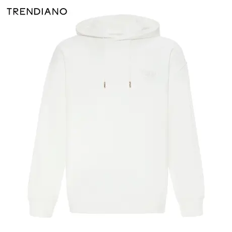 TRENDIANO立体刺绣连帽卫衣2024年春季新款宽松休闲上衣男生潮商品大图