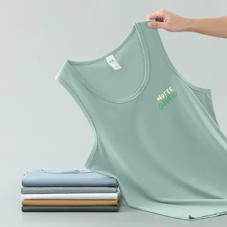 莫代尔棉背心男士夏季薄款篮球健身速干冰丝凉感无袖吊带运动坎肩商品大图