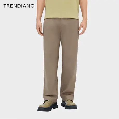 TRENDIANO暗纹四面弹宽松休闲裤2024年春季新款时尚锥形长裤男生图片