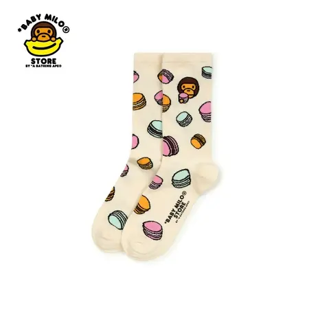 BABY MILO STORE配饰秋冬卡通小猴马卡龙提花中筒袜4240XXL商品大图