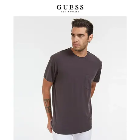 GUESS经典男士青流行时尚纯色圆领短袖T恤-M2GP05KB3D0商品大图