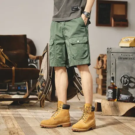 Modi Nick/摩帝尼克时尚百搭男士夏季五分裤工装宽松直筒潮牌裤子商品大图