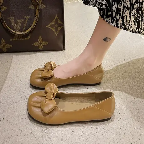 单鞋女平底2023新款软底温柔晚晚鞋仙女风配裙子玛丽珍鞋女奶奶鞋商品大图