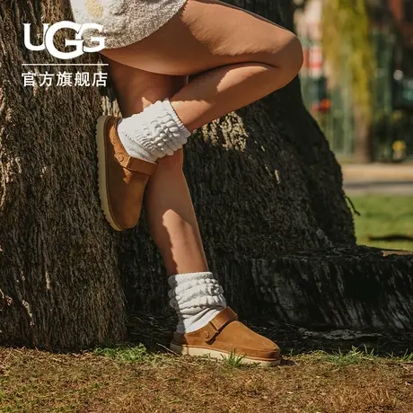 UGG2023秋季新款男女同款平底舒适休闲包头一脚蹬凉鞋凉拖1138252图片