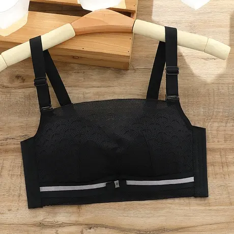 内衣夏季薄款女士小胸聚拢收副乳防下垂文胸抹胸式胸罩防走光裹胸图片