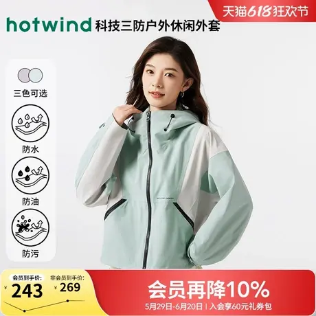 热风夹克外套2024年秋季新款女士三防科技廓形户外机能风运动外套图片
