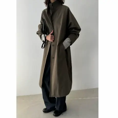 纯诗曼风衣女中长款韩版秋装新款立领宽松大码气质长袖女士外套潮图片