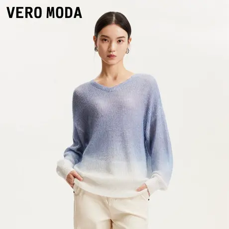【来了就好】Vero Moda针织衫25春季新款含羊毛渐变宽松针织上衣商品大图