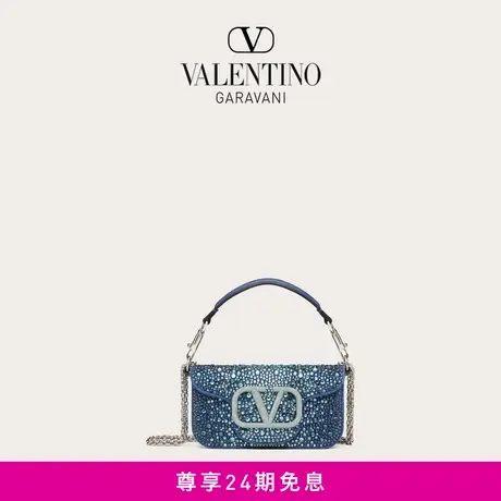 【24期免息】华伦天奴VALENTINO女士 MINI LOCO 仿水晶牛仔布手袋商品大图
