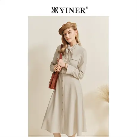 YINER音儿专柜女装2022冬季新款连衣裙8C32505550图片