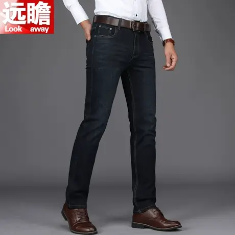 男士宽松直筒牛仔裤男秋季长裤2023新款男裤春秋商务弹力休闲裤子商品大图