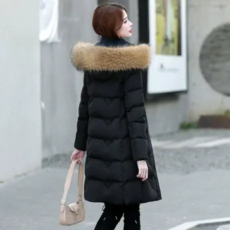 恋上17号羽绒服女2022年新款冬季爆款时尚洋气潮修身中长款白鸭绒商品大图