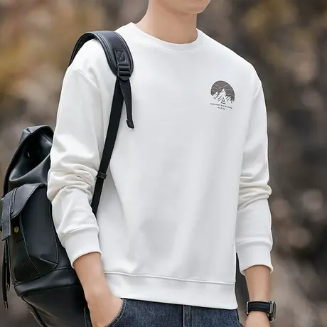 潮牌秋季男装百搭男士卫衣休闲多色可选加绒男士百搭潮流休闲卫衣商品大图