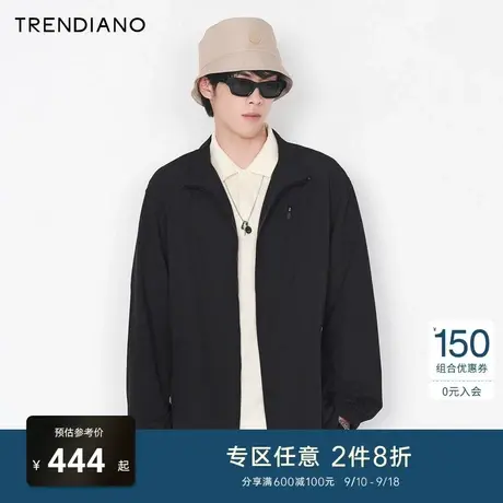 TRENDIANO官方潮牌秋季男装国潮简约时尚百搭宽松休闲风衣外套男商品大图