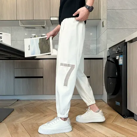 束脚卫裤春秋季宽松小脚松紧裤INS运动休闲裤新款潮牌百搭哈伦裤商品大图