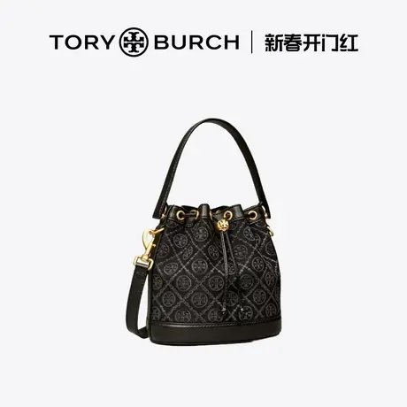 【12期免息】TORY BURCH汤丽柏琦T MONOGRAM中号单肩水桶包152127商品大图