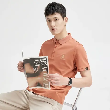 轻奢刺绣polo衫男士短袖2024夏季冰丝刺绣翻领保罗衫休闲半袖T恤商品大图