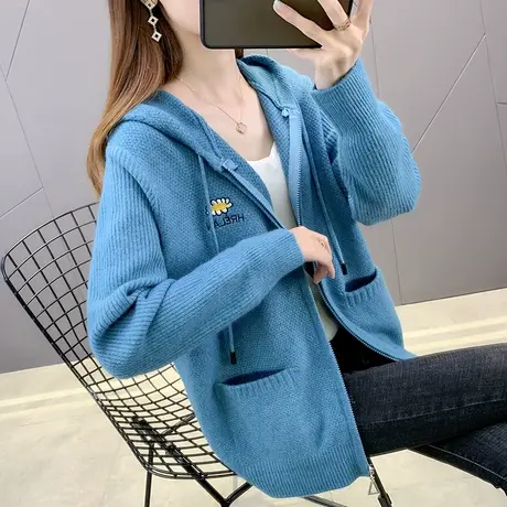 春款女装2023年新款毛衣外套女开衫洋气新款爆款针织衫开衫春秋潮图片