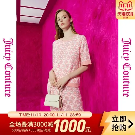 Juicy Couture橘滋23秋冬新款酸酸甜甜logo珠片绣女式毛衫图片