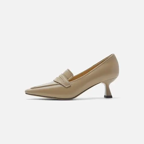 Nine West/玖熙2025春季新款高跟鞋女小方头中口一脚蹬通勤单鞋女图片