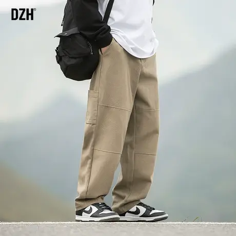 男士伐木裤美式vibe风裤子直筒宽松卡其色工装裤男秋款2023年新款商品大图