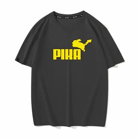 秀洛pika恶搞彪子皮卡丘T恤男女短袖打底衫衣服夏季纯棉半袖情侣图片