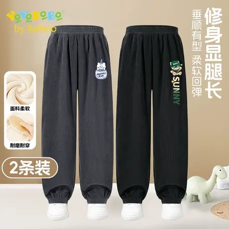 班尼路童装YBB系列男童长裤儿童薄款灯芯绒裤子男孩春秋款休闲裤商品大图