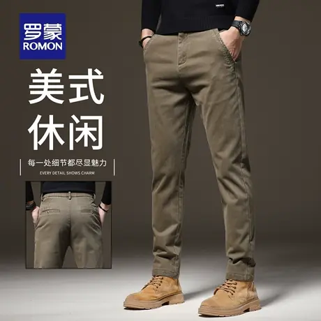 罗蒙秋季商务休闲裤男2025新款直筒修身长裤潮流百搭男士裤子N1Z商品大图
