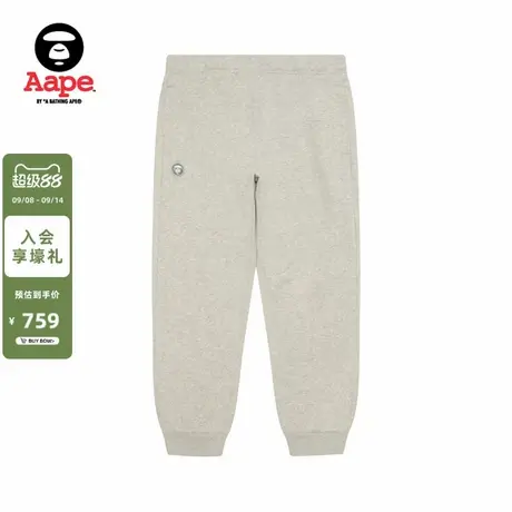 Aape旗舰店男装秋冬小标徽章简约潮流休闲薄绒束脚卫裤C636XAP商品大图