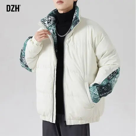 男士拼接立领棉服男冬季加厚2023新款面包服短款棉衣外套男款棉袄图片