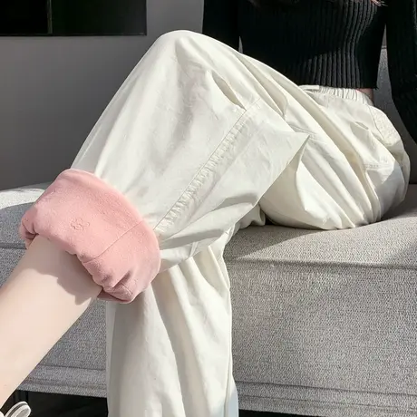 轻薄工装羽绒裤女冬外穿2023新款白色宽松零下40度极寒白鸭绒棉裤图片