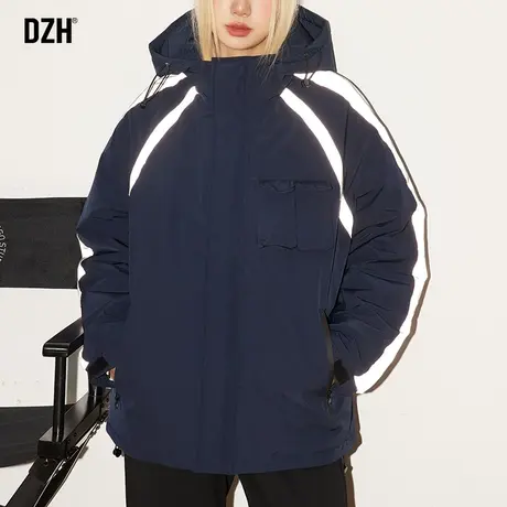 情侣拼接面包服男女短款棉衣棉服男款2023新款男士厚外套棉袄冬装商品大图