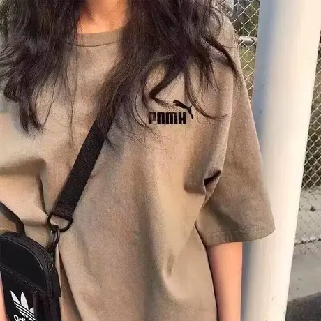 官方旗舰店正品纯棉圆领短袖t恤男女夏季潮牌宽松印花半袖体恤潮图片