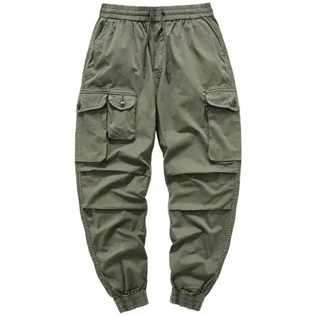 VIP日系工装裤子男2024新款复古休闲裤宽松运动哈伦裤潮流束脚裤商品大图