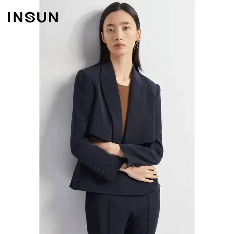 INSUN恩裳秋季两件式设计感三醋酸西装商品大图