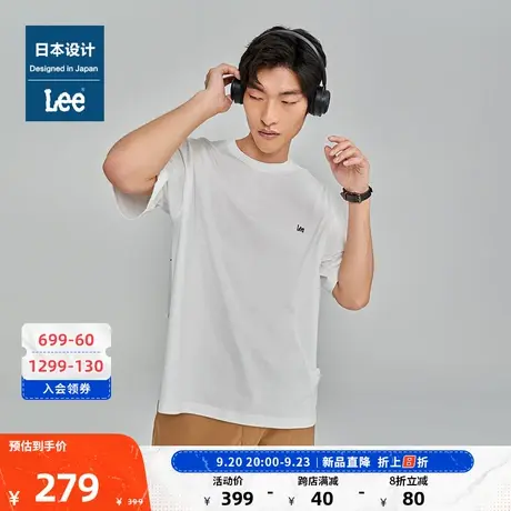 Lee日本设计23新品标准版logo印花男运动短袖T恤潮流LMT00762商品大图