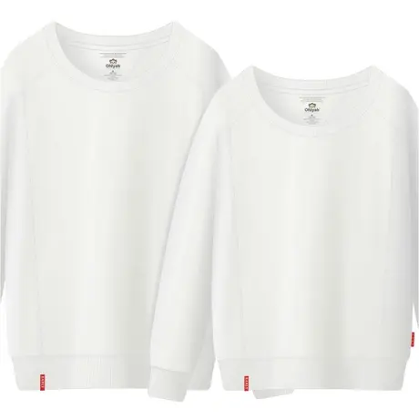 Ohlyah品牌秋装情侣装卫衣男女大码纯色t恤纯棉圆领上衣打底衫潮商品大图