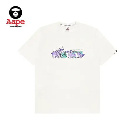 Aape旗舰店男装春夏迷彩字母猿颜印花宽松短袖T恤1266XXK商品大图