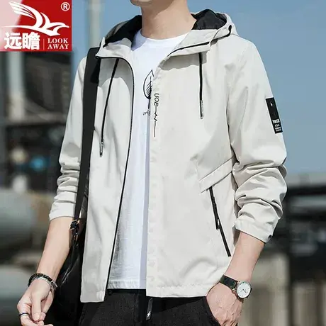 外套男士春秋季2023新款潮牌痞帅工装黑色男生夹克运动休闲上衣服商品大图