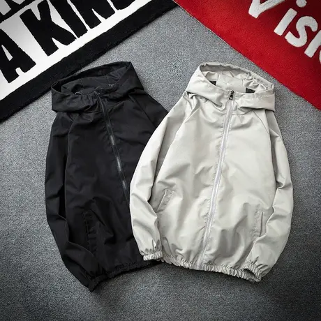 秋冬夹棉外套男春秋季韩版潮流百搭休闲运动夹克风衣男装帅气褂子商品大图